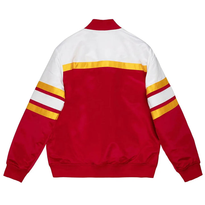 Back  View NBA Houston Rockets Satin Jacket Men and Women: