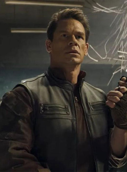 John Cena Hidden Strike Leather Vest Close-up