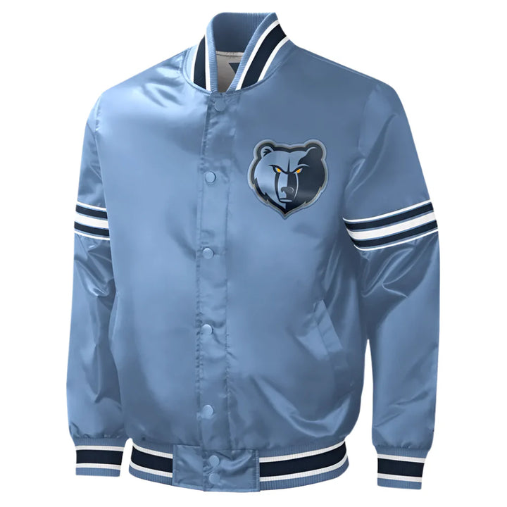 Front View NBA Memphis Grizzlies Satin Jacket Men and Women