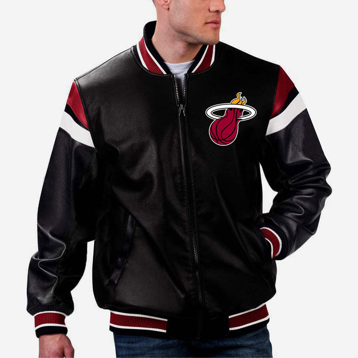 Miami Heat NBA Team Leather Jacket by TJS in American style