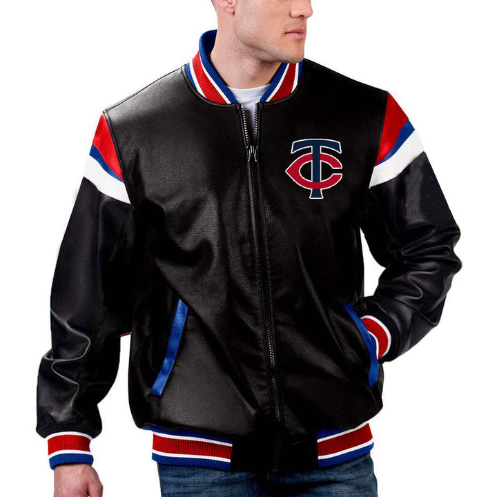 Minnesota Twins leather outerwear in France style