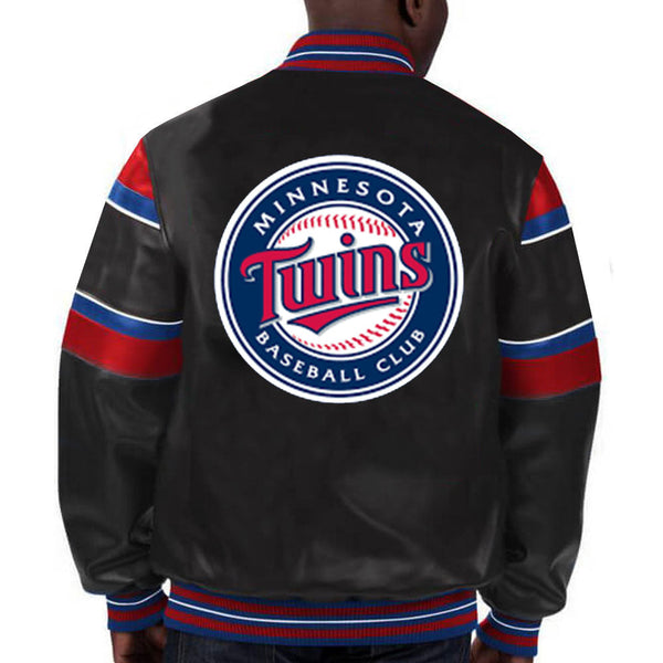 MLB Minnesota Twins Leather Jacket For Men and Women