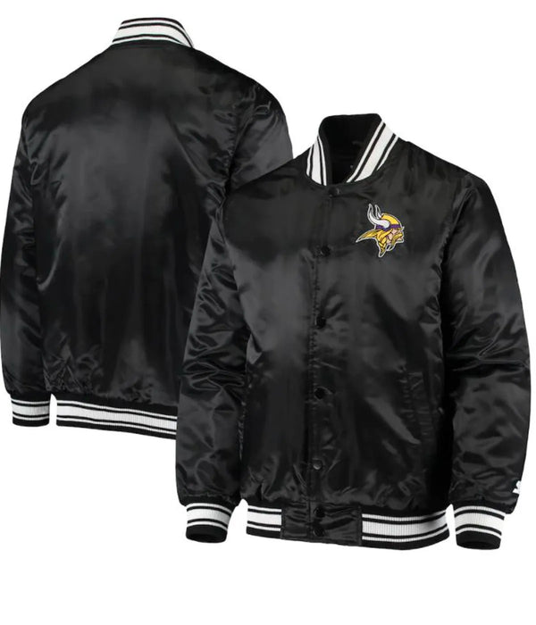 NFL Minnesota Vikings Satin Jacket for Men and Women