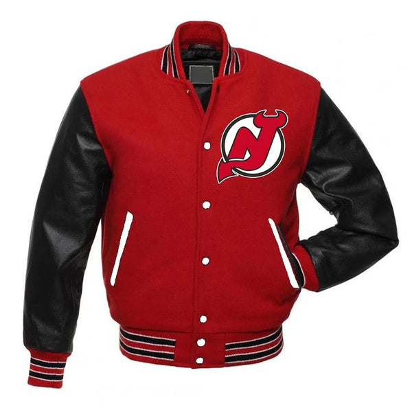 NHL Varsity Jersey Devils Wool Jacket Men and Women