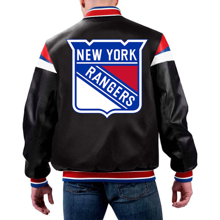 NHL New York Rangers Leather Jacket by The Pricy in USA