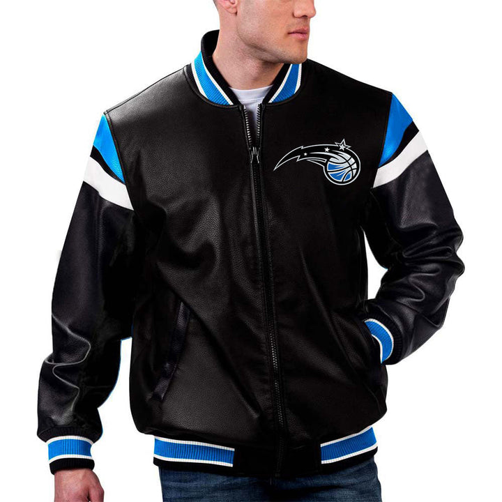 Orlando Magic NBA Team Leather Jacket by TJS in France style