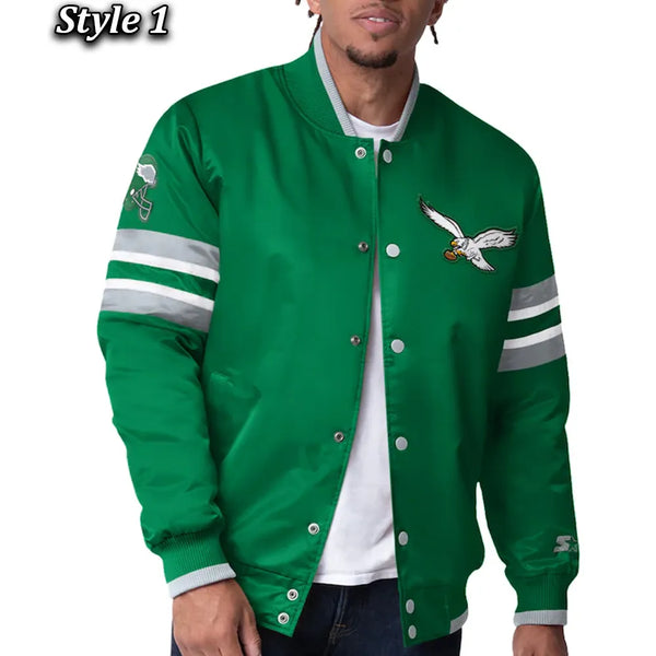 NFL Philadelphia Eagles Satin Jacket for Men and Women