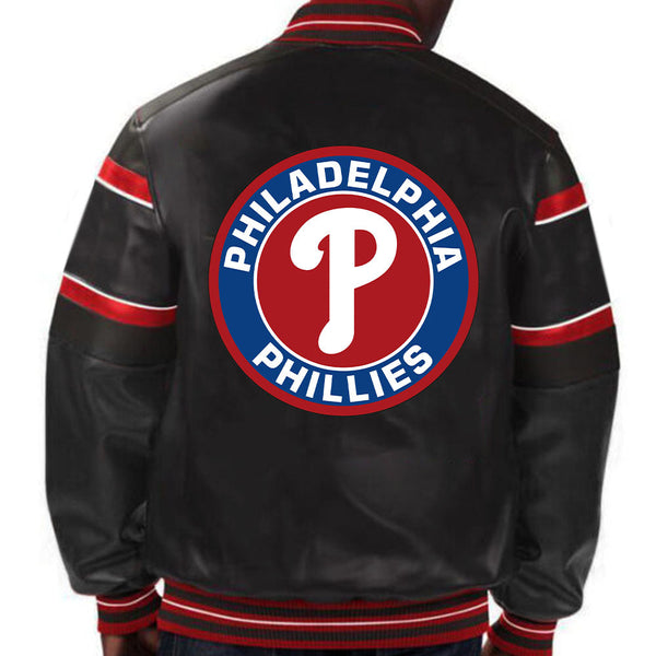 MLB Philadelphia Phillies Leather Jacket For Men and Women