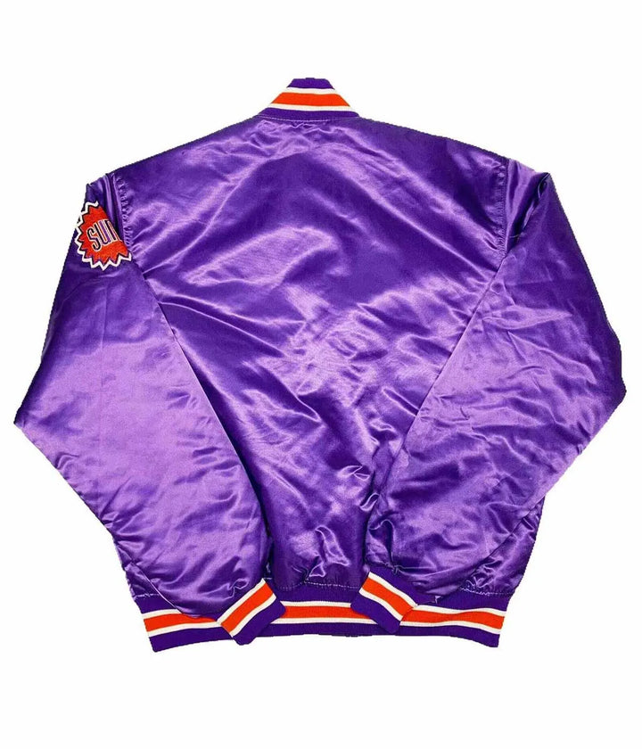 Back View  NBA Phoenix Suns Satin Jacket Men and Women