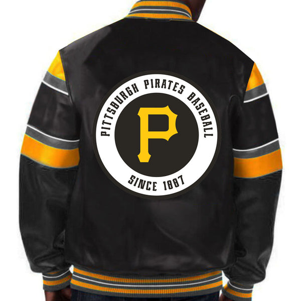 MLB Pittsburgh Pirates Leather Jacket For Men and Women