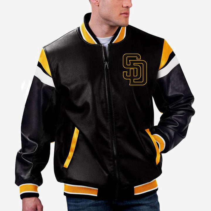 San Diego Padres leather outerwear in France style