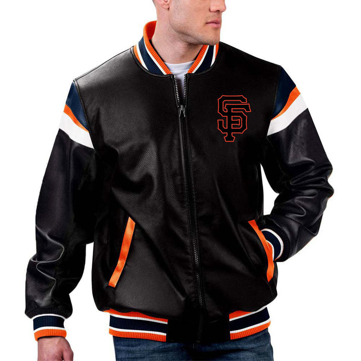 San Francisco Giants leather outerwear in Fracne style