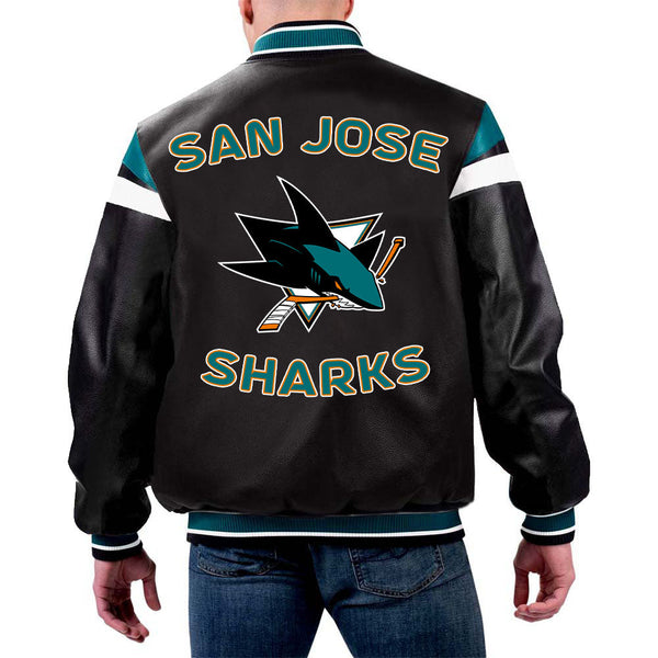 NHL San Jose Sharks Leather Jacket by The Pricy in USA