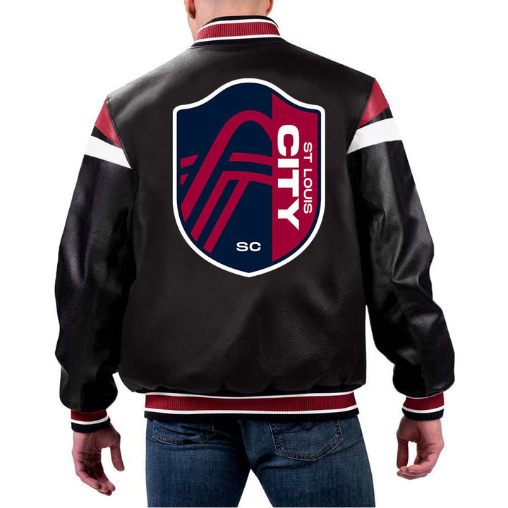 MLS St. Louis City SC leather jacket front view in USA