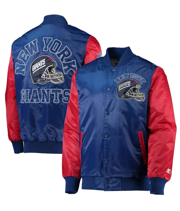 NFL New York Giants Satin Jacket for Men and Women