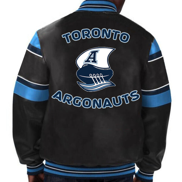 Toronto Argonauts CFL Navy Blue And White Varsity Jacket