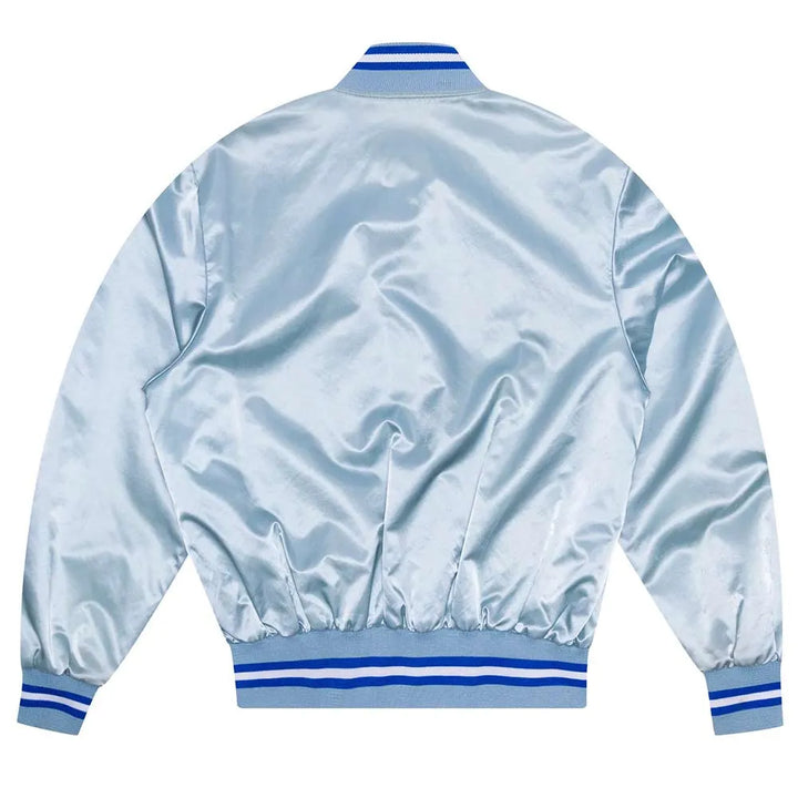 Back View MLB Toronto Blue Jays Satin Jacket Men and Women