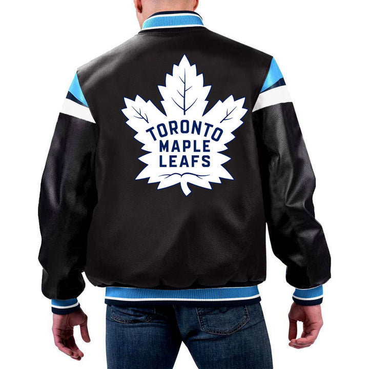 NHL Blue Leather Jacket Toronto Maple Leafs by The Pricy in USA