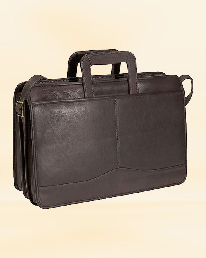 Elegant and functional leather briefcase, designed for the American market