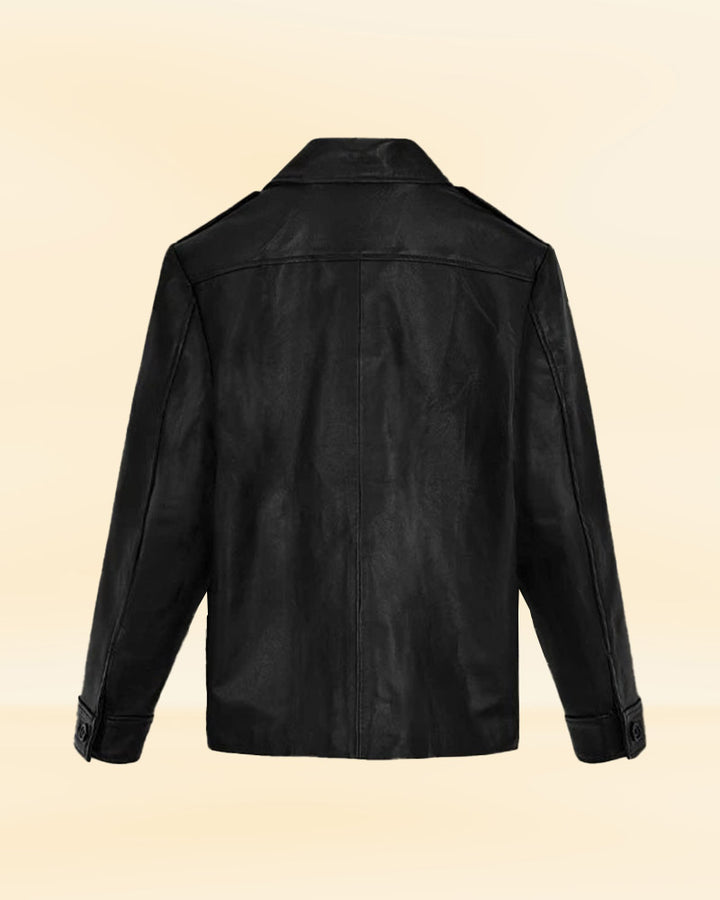 The Classic Men's Leather Jacket Inspired by Brad Pitt in Friends Season 8 in American style 