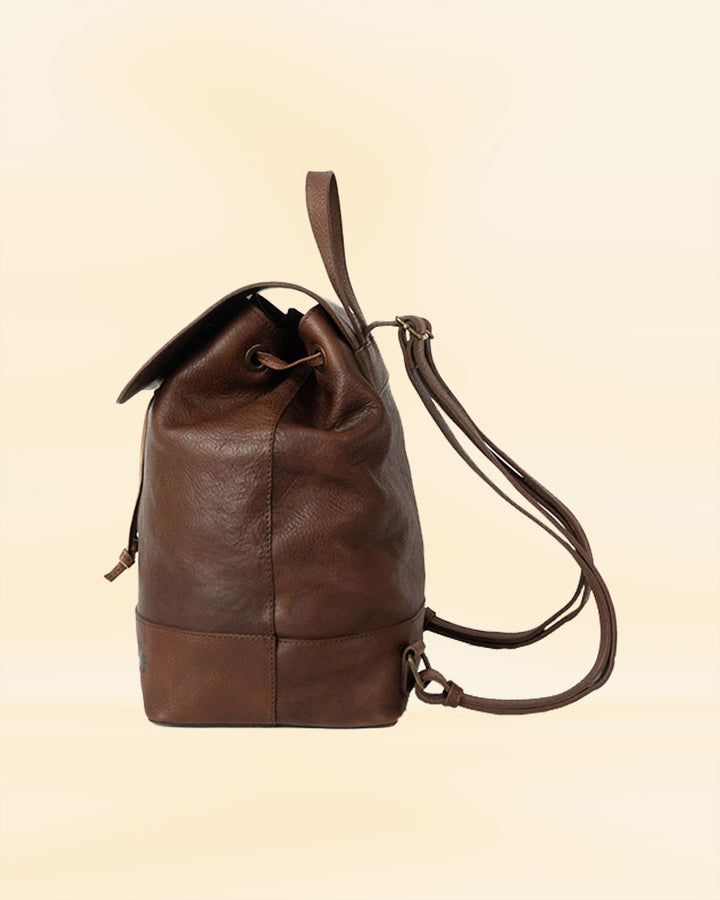 Handcrafted leather backpack made in the USA