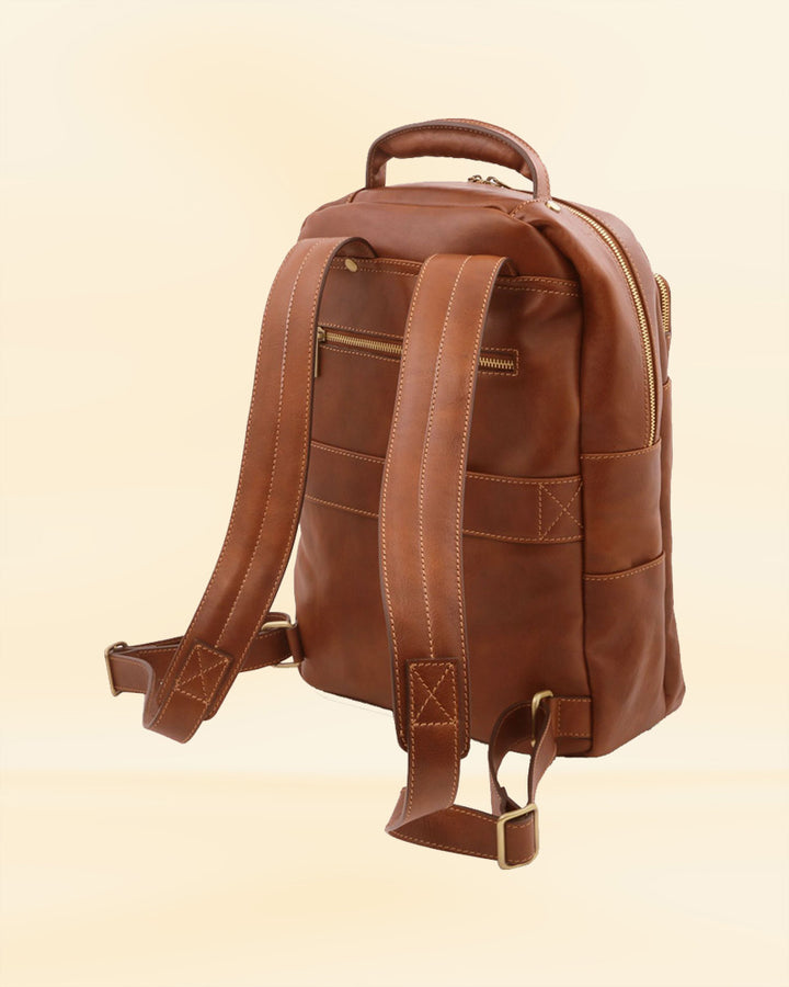 Sleek and stylish Tuscany Leather Melbourne backpack, designed to fit your laptop