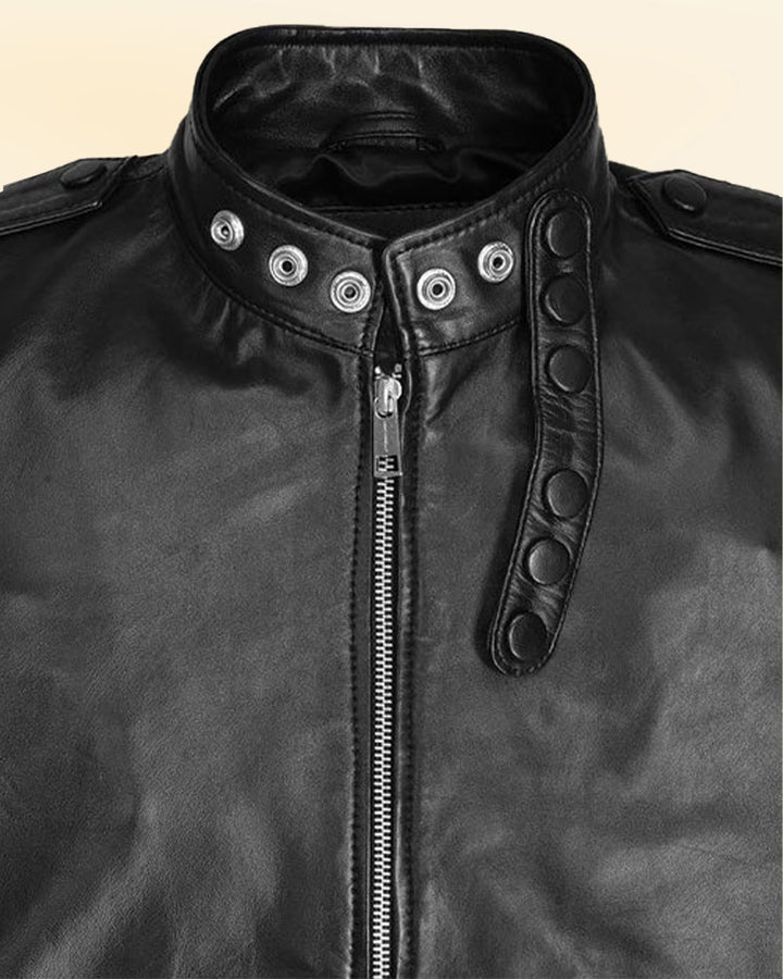 Men's Celebrity Leather Jacket with a Classic Look in German market