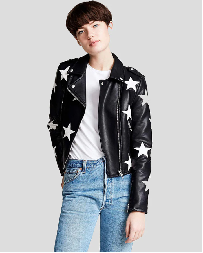 Unisex Multi-Stars Leather Outerwear in USA