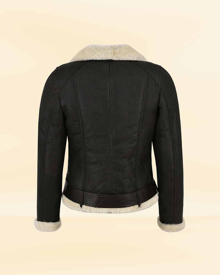 Stylish and warm bomber jacket with shearling trim