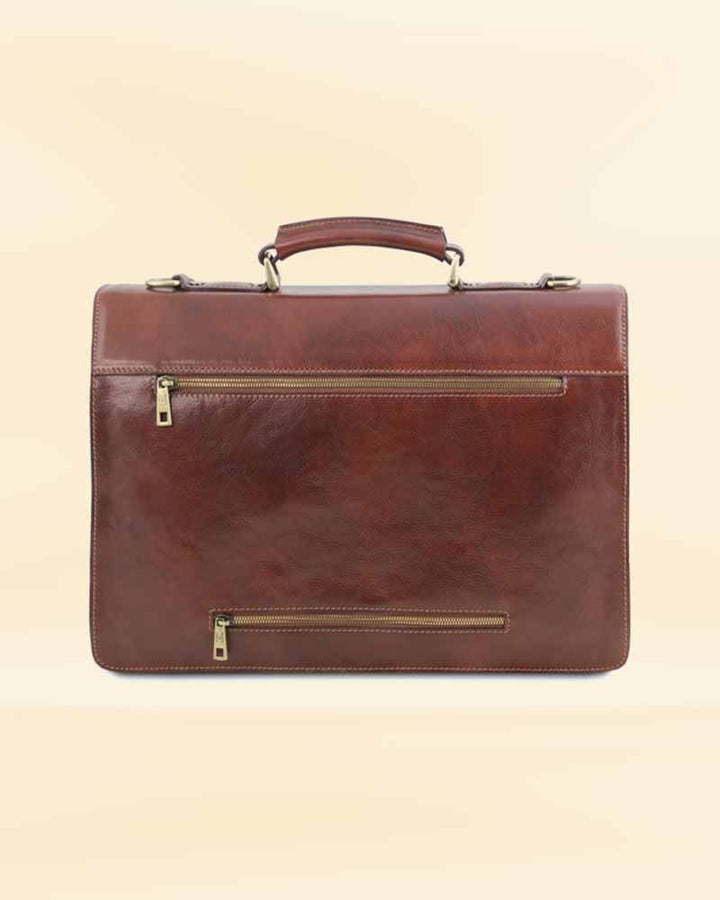 Durability and class combine in a Ragusa leather briefcase