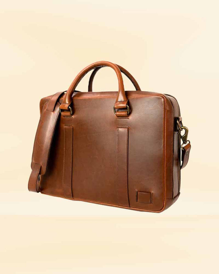 Handcrafted leather briefcase for the connoisseur