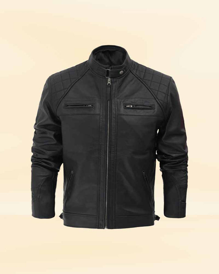 Make a Statement with the Rider's Rebel Riveted Racer Motorcycle Jacket in the USA