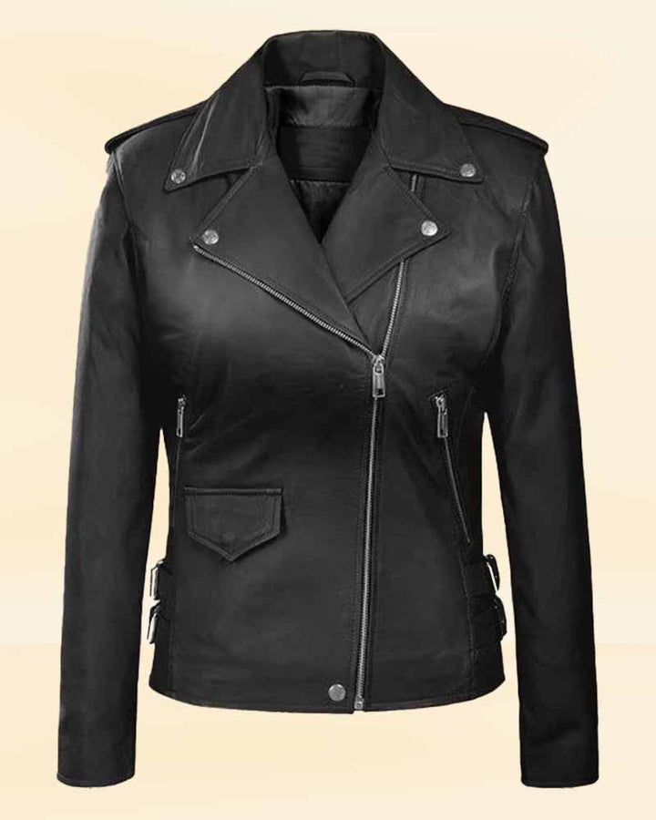 Women's Protective Biker Leather Outerwear