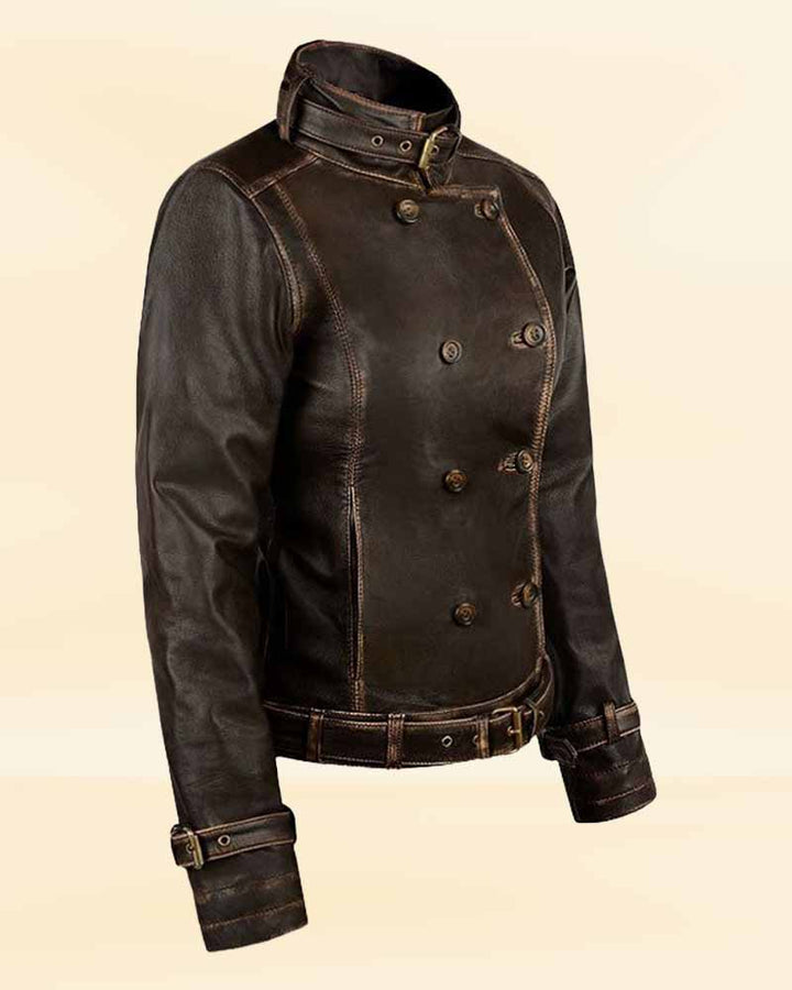 Women's vintage leather outerwear