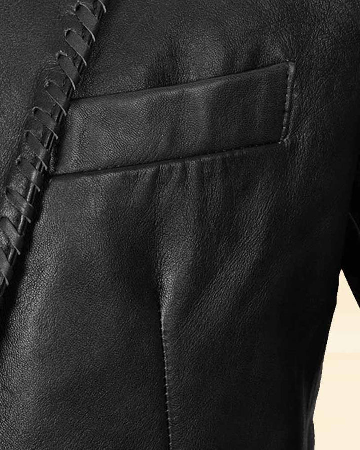 Experience the old-world charm with a USA-made medieval leather blazer
