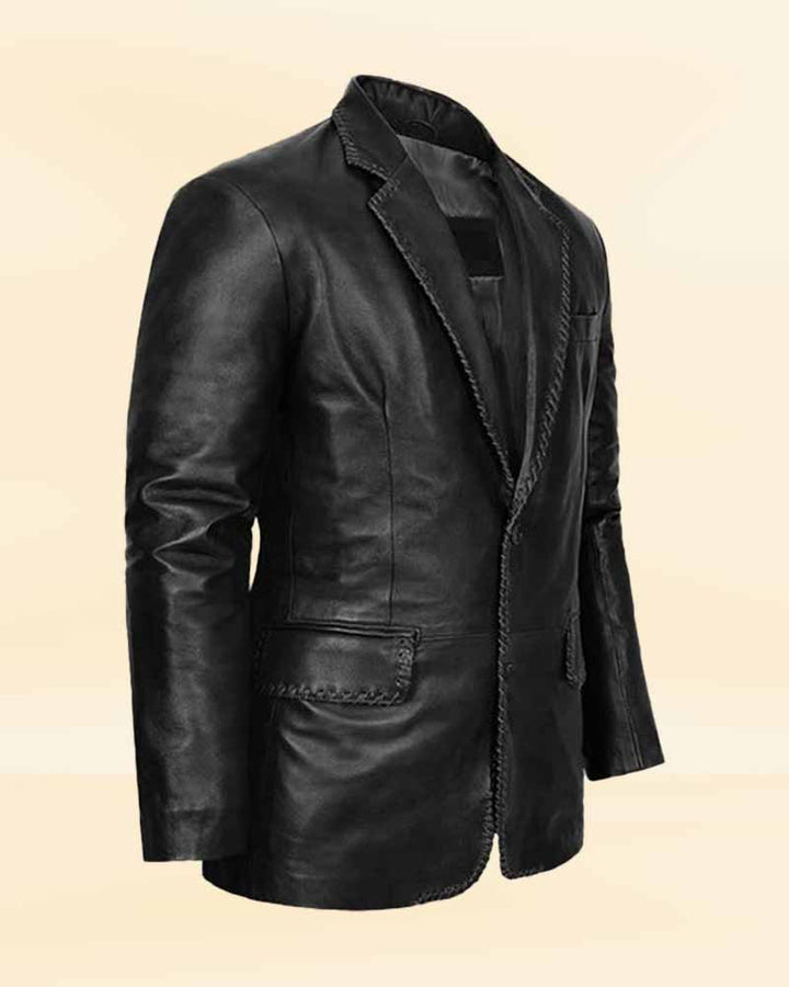 Upgrade your wardrobe with a USA-made medieval leather blazer