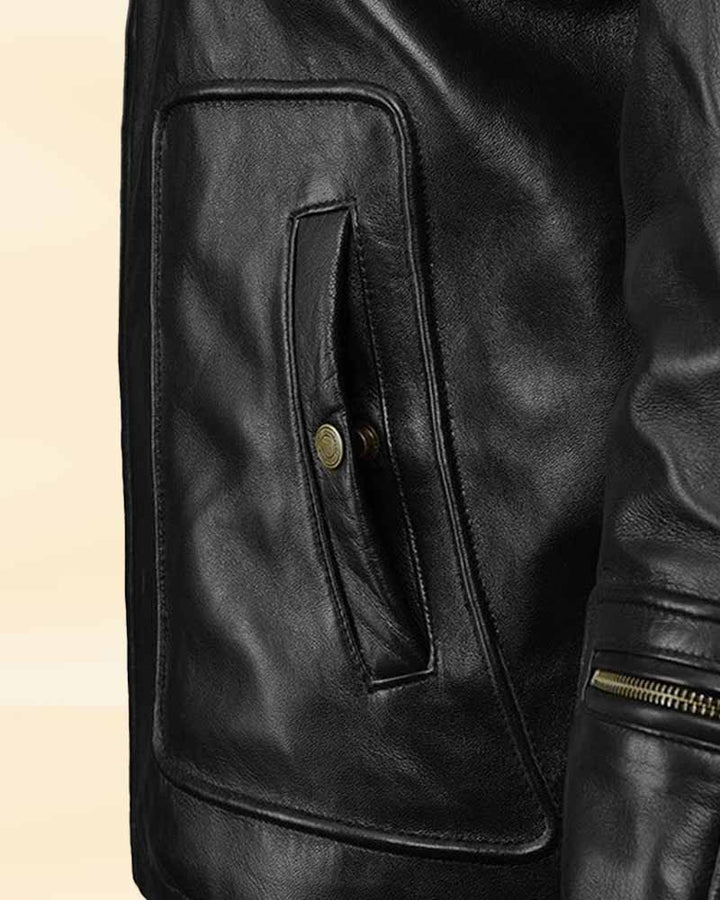 Embrace your love for Star Trek with this sleek leather jacket.