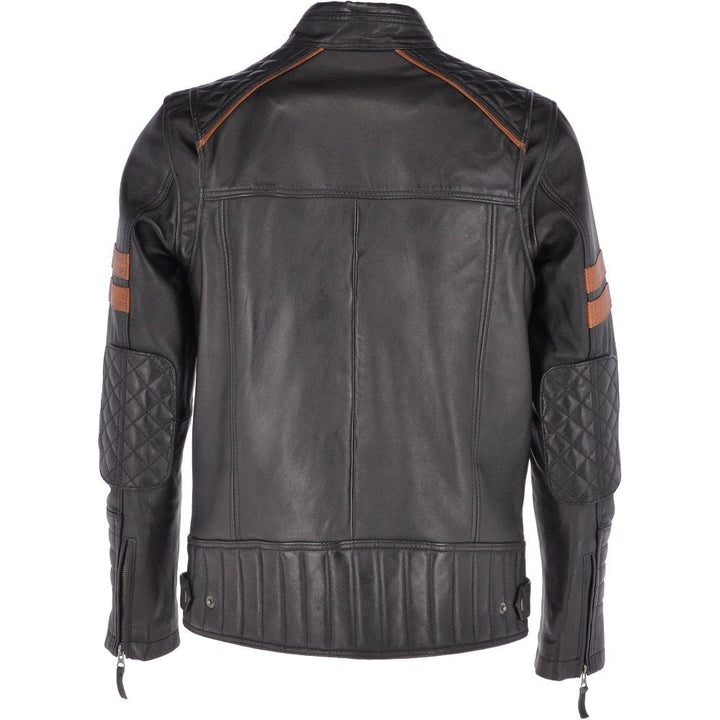 Elegant unisex leather biker jacket for a sleek look on the road in USA Market.
